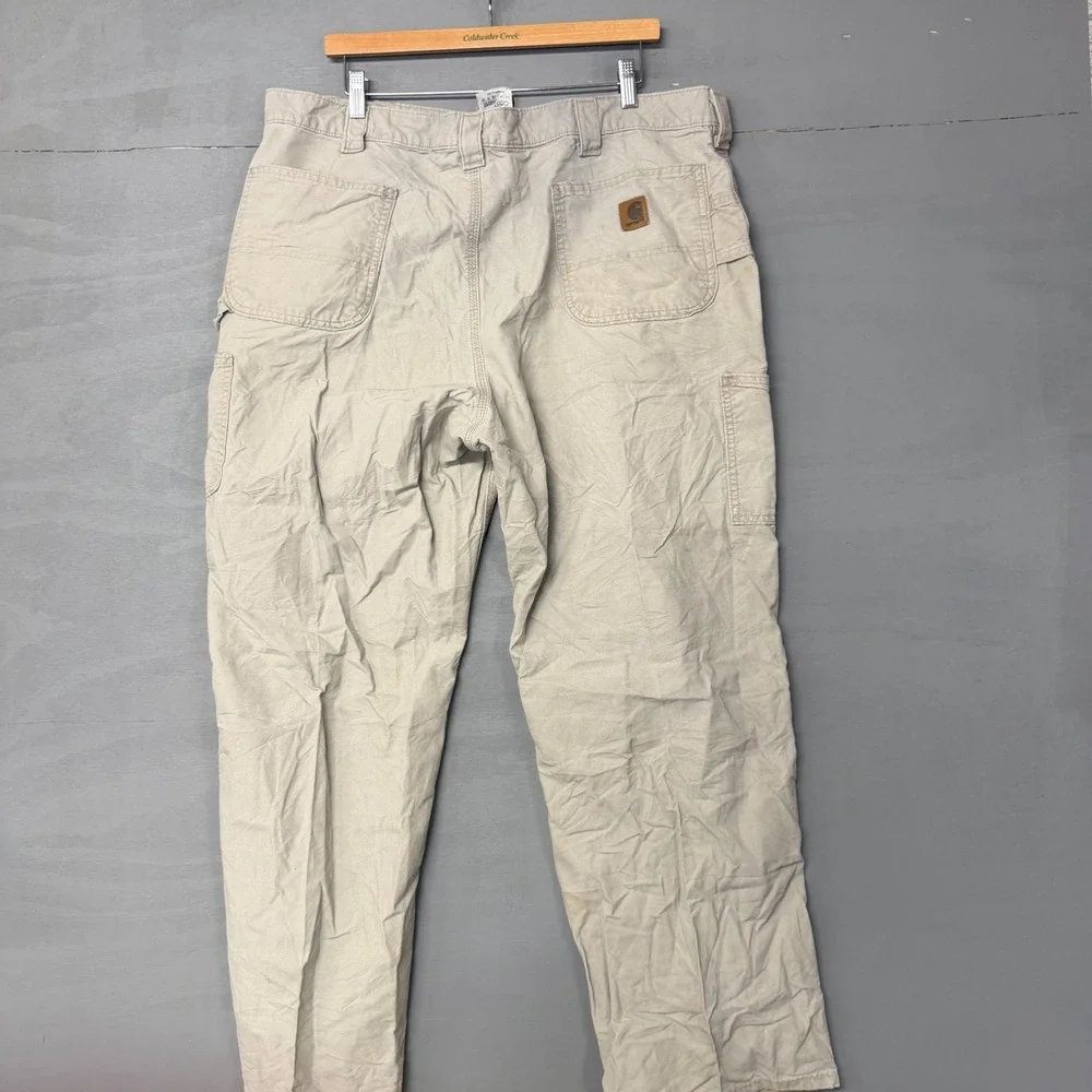 Carhartt B151 TAN Dungaree Fit Work Pants Mens 42x32 Tan‎ Cotton Canvas Utility